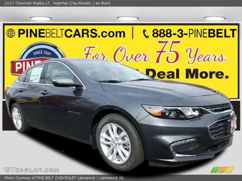 Nightfall Gray Metallic / Jet Black 2017 Chevrolet Malibu LT