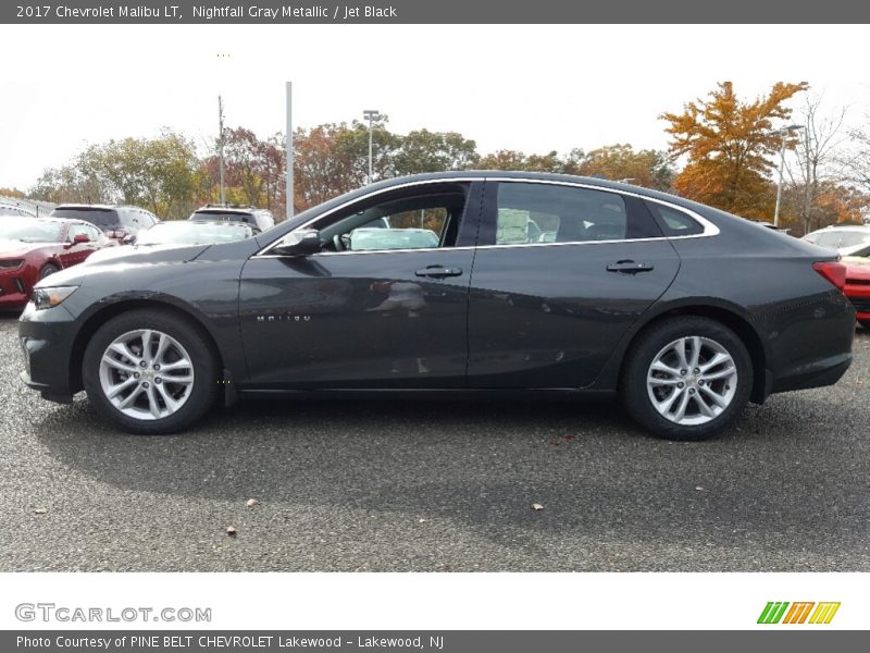 Nightfall Gray Metallic / Jet Black 2017 Chevrolet Malibu LT