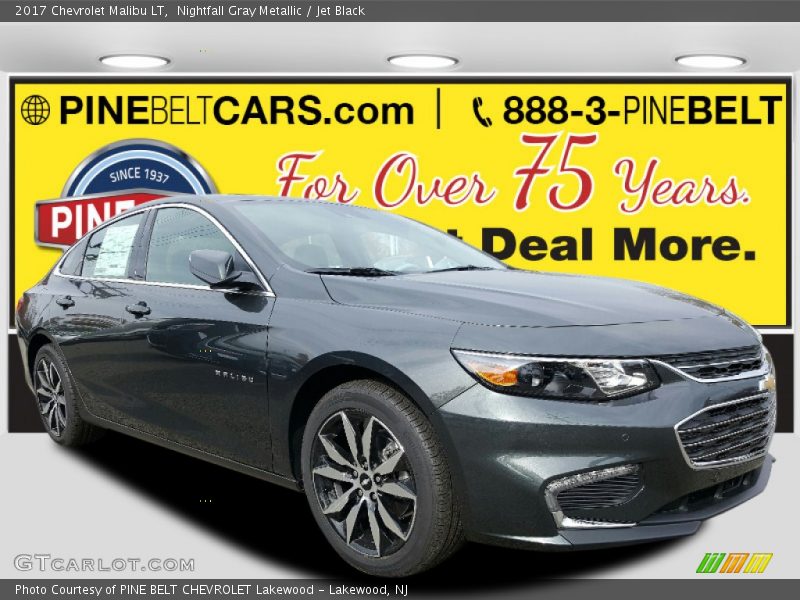 Nightfall Gray Metallic / Jet Black 2017 Chevrolet Malibu LT