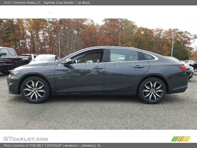 Nightfall Gray Metallic / Jet Black 2017 Chevrolet Malibu LT