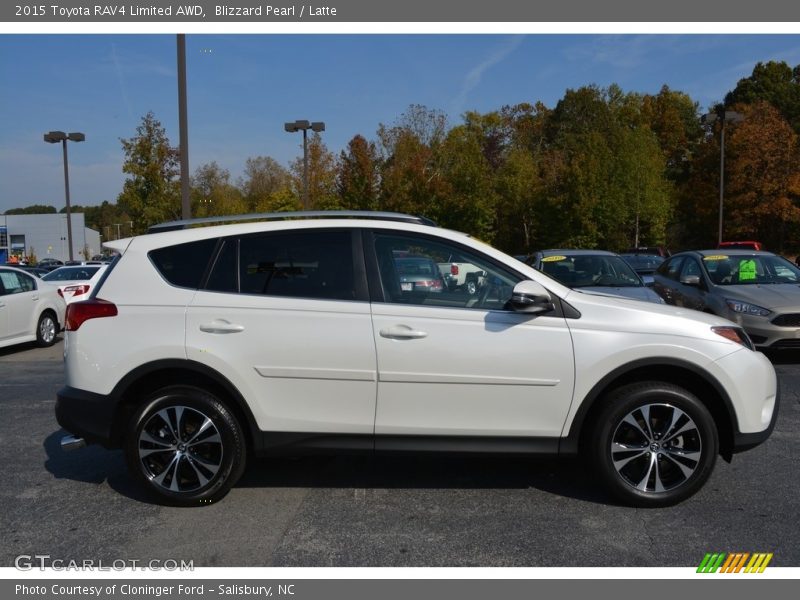 Blizzard Pearl / Latte 2015 Toyota RAV4 Limited AWD
