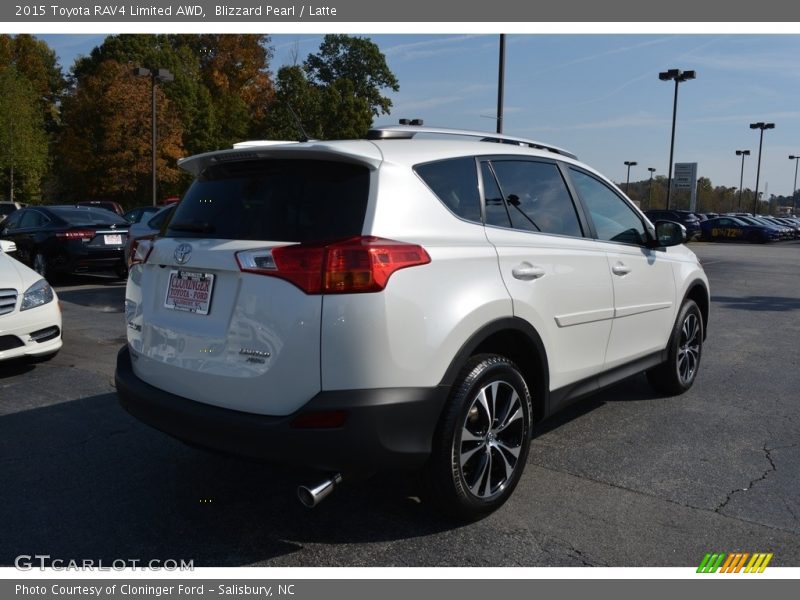 Blizzard Pearl / Latte 2015 Toyota RAV4 Limited AWD
