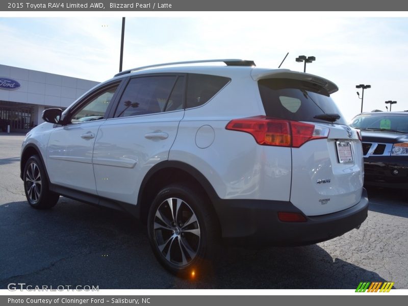 Blizzard Pearl / Latte 2015 Toyota RAV4 Limited AWD