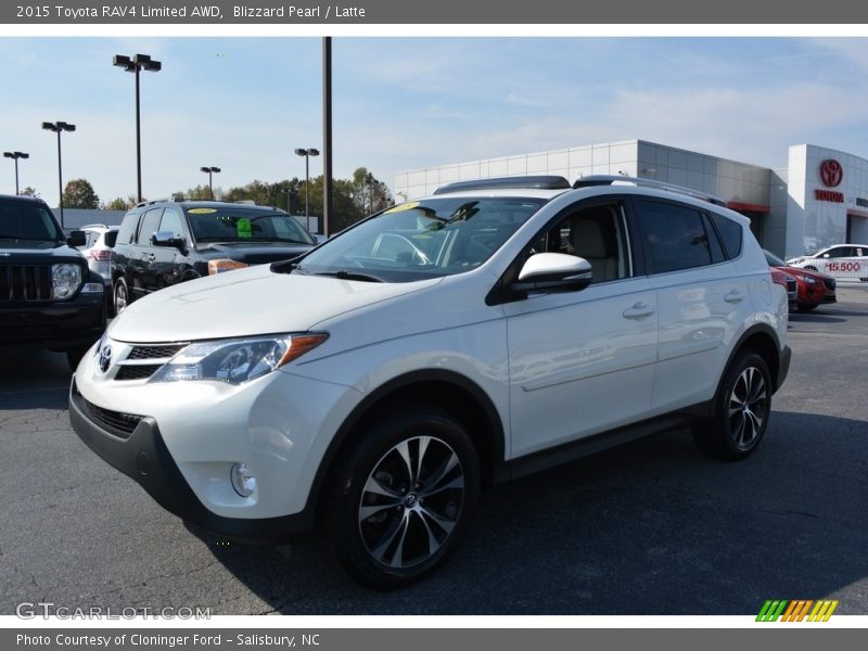 Blizzard Pearl / Latte 2015 Toyota RAV4 Limited AWD