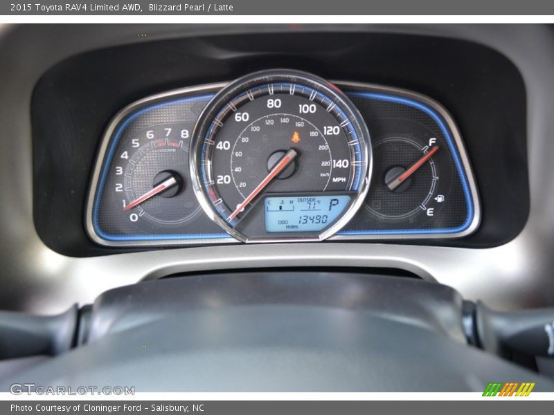 Blizzard Pearl / Latte 2015 Toyota RAV4 Limited AWD