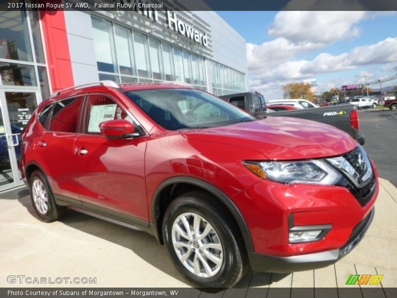 Palatial Ruby / Charcoal 2017 Nissan Rogue SV AWD