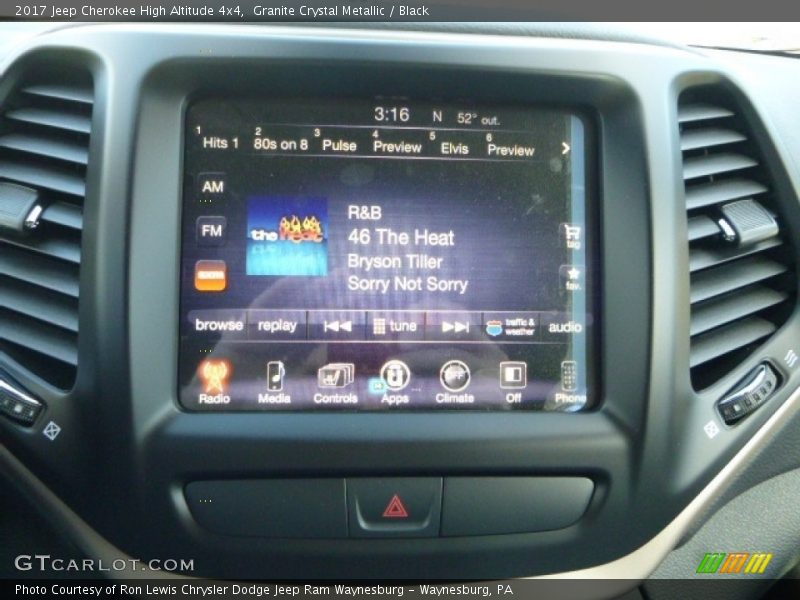 Granite Crystal Metallic / Black 2017 Jeep Cherokee High Altitude 4x4