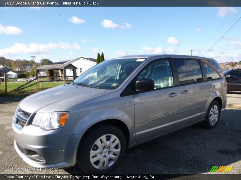 Billet Metallic / Black 2017 Dodge Grand Caravan SE