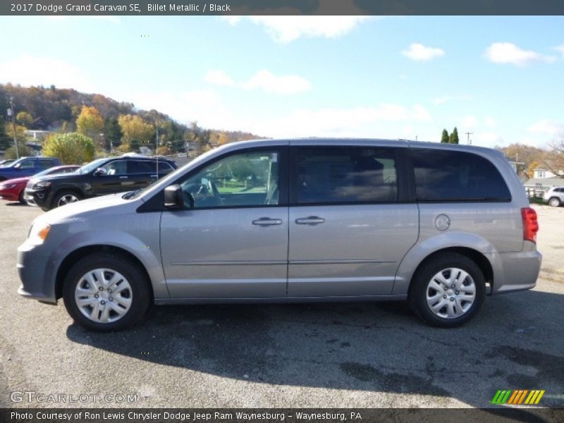 Billet Metallic / Black 2017 Dodge Grand Caravan SE