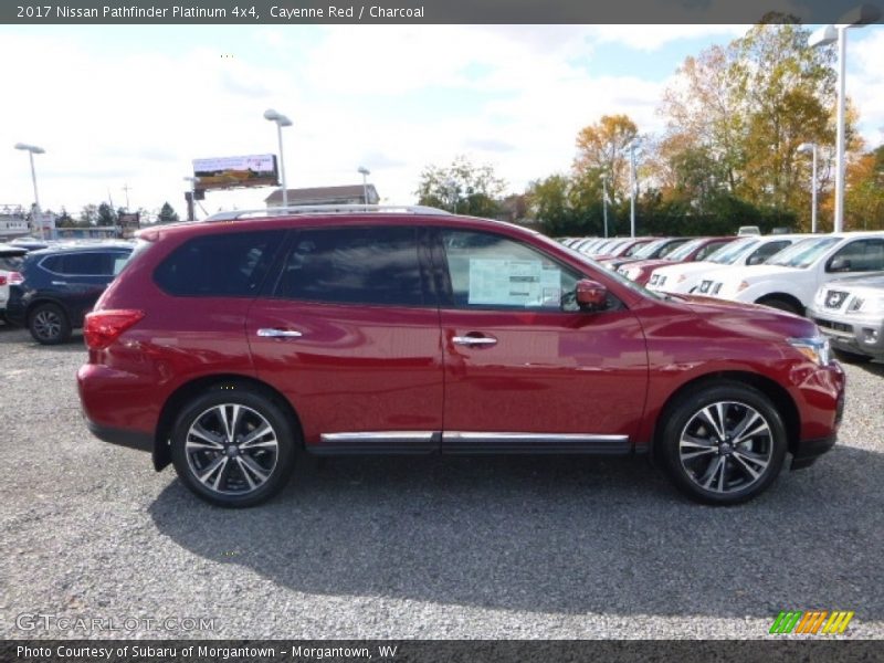 Cayenne Red / Charcoal 2017 Nissan Pathfinder Platinum 4x4