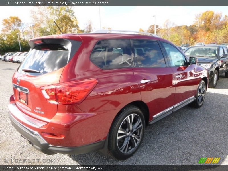 Cayenne Red / Charcoal 2017 Nissan Pathfinder Platinum 4x4
