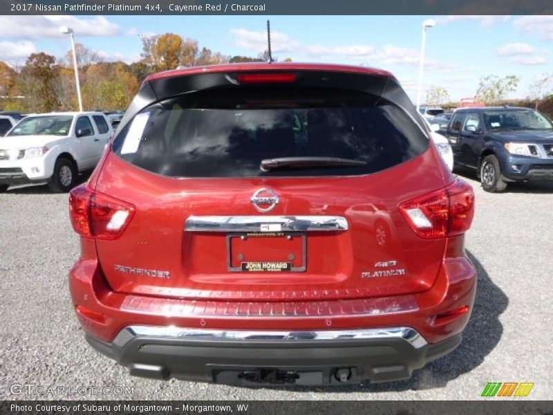 Cayenne Red / Charcoal 2017 Nissan Pathfinder Platinum 4x4
