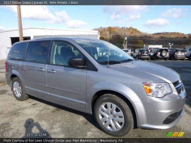 Billet Metallic / Black 2017 Dodge Grand Caravan SE