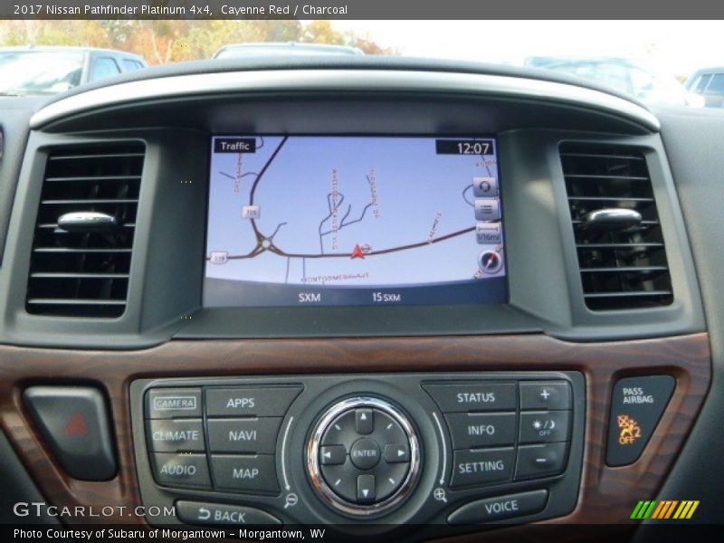Cayenne Red / Charcoal 2017 Nissan Pathfinder Platinum 4x4