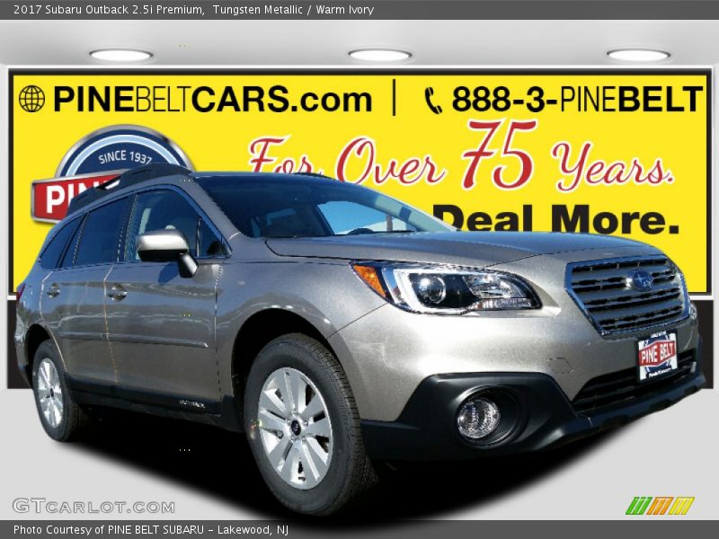 Tungsten Metallic / Warm Ivory 2017 Subaru Outback 2.5i Premium