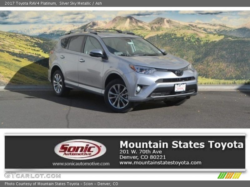 Silver Sky Metallic / Ash 2017 Toyota RAV4 Platinum