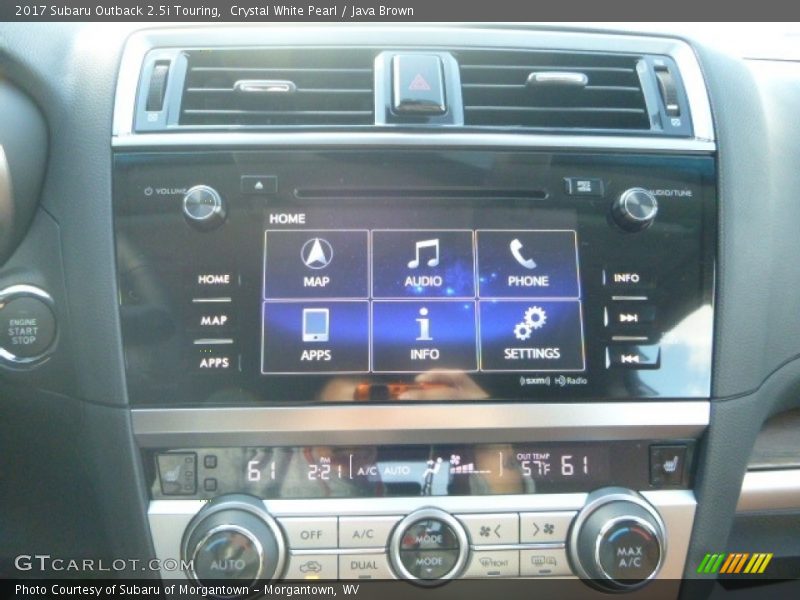 Crystal White Pearl / Java Brown 2017 Subaru Outback 2.5i Touring