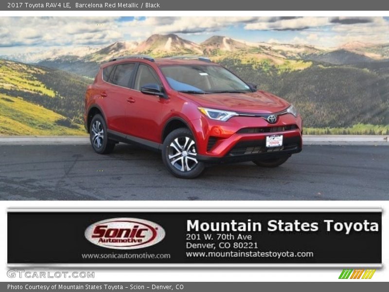 Barcelona Red Metallic / Black 2017 Toyota RAV4 LE