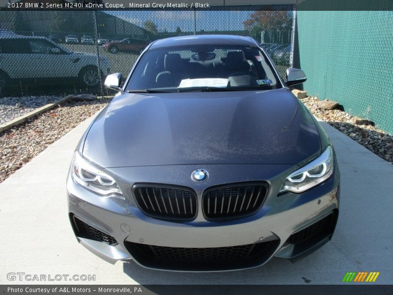 Mineral Grey Metallic / Black 2017 BMW 2 Series M240i xDrive Coupe