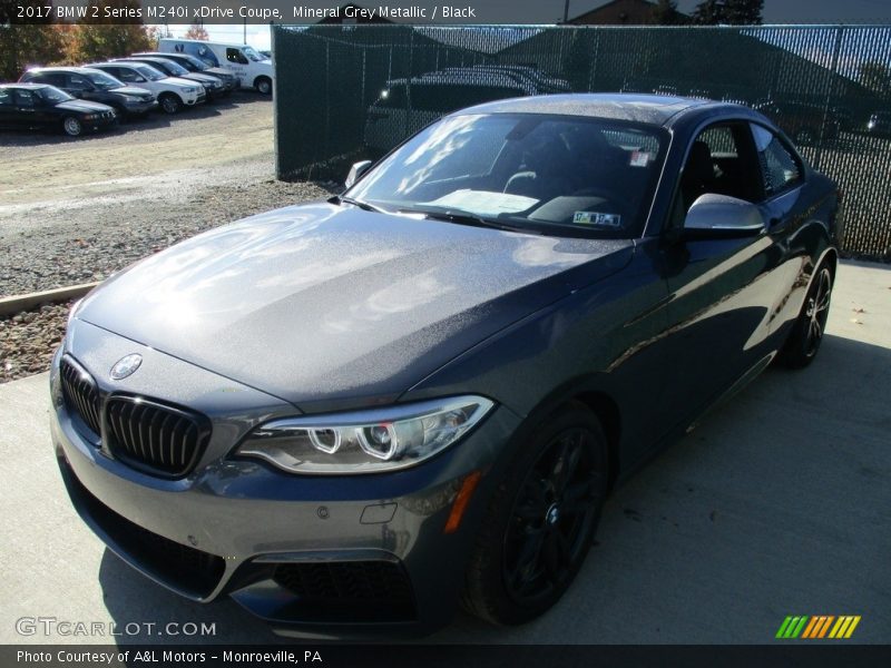 Mineral Grey Metallic / Black 2017 BMW 2 Series M240i xDrive Coupe