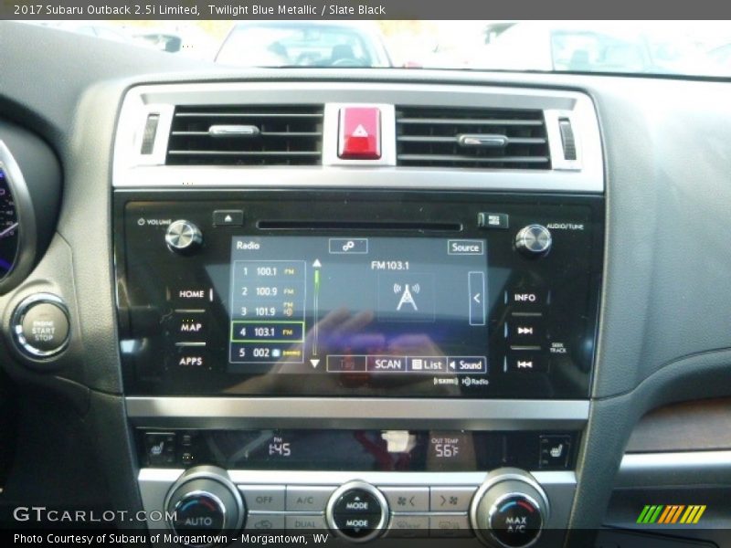 Twilight Blue Metallic / Slate Black 2017 Subaru Outback 2.5i Limited