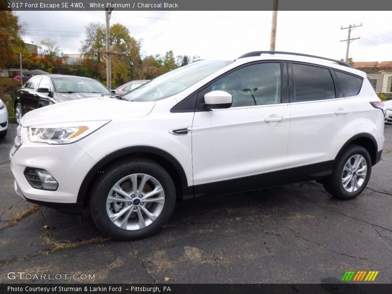 White Platinum / Charcoal Black 2017 Ford Escape SE 4WD