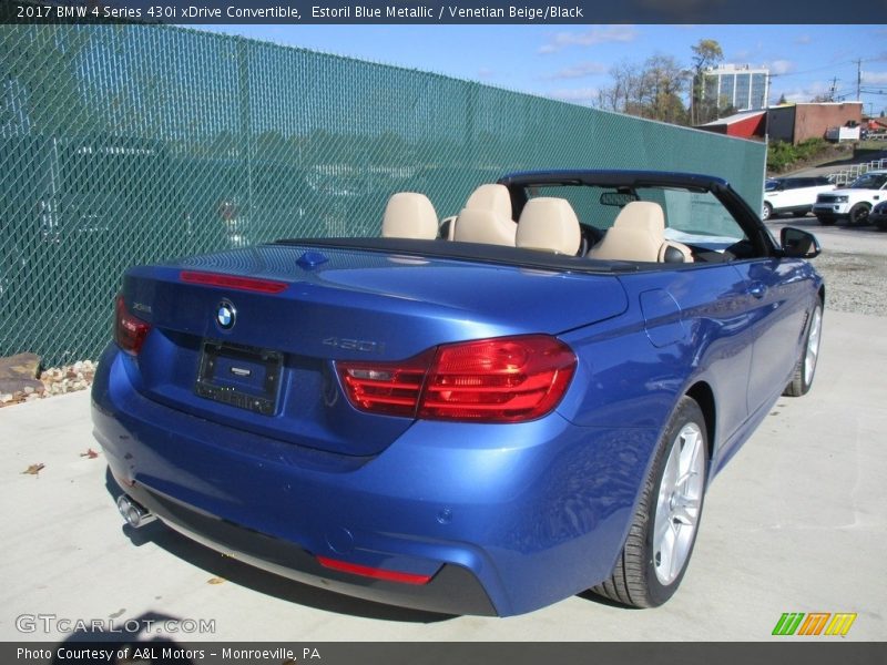 Estoril Blue Metallic / Venetian Beige/Black 2017 BMW 4 Series 430i xDrive Convertible