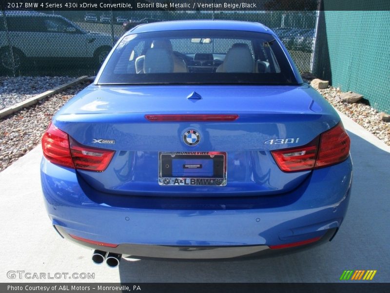 Estoril Blue Metallic / Venetian Beige/Black 2017 BMW 4 Series 430i xDrive Convertible