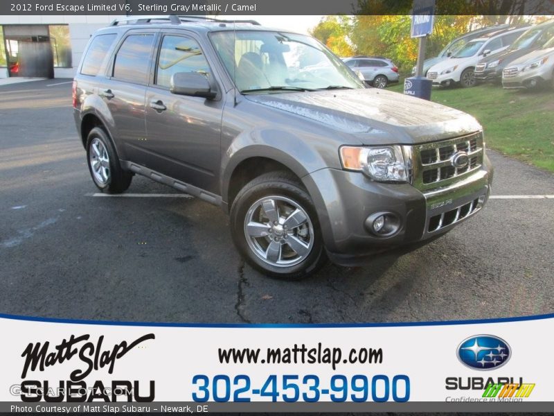 Sterling Gray Metallic / Camel 2012 Ford Escape Limited V6