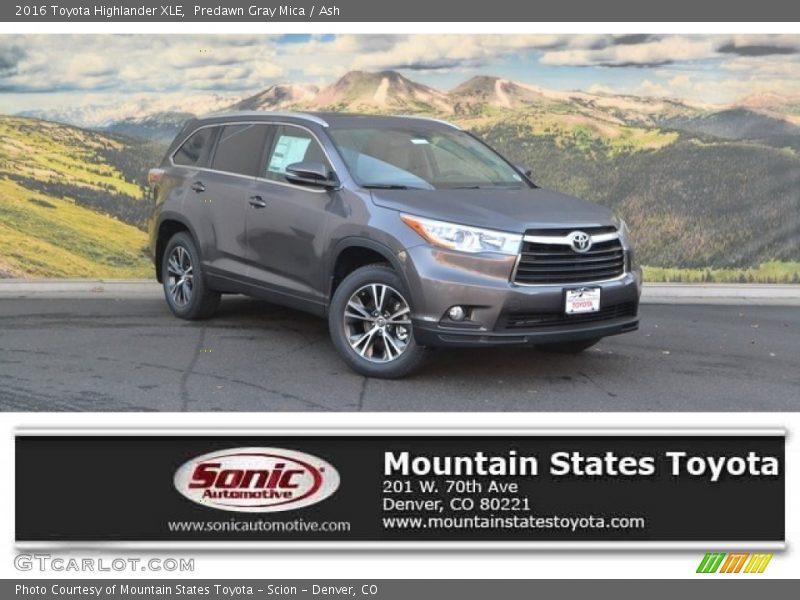 Predawn Gray Mica / Ash 2016 Toyota Highlander XLE