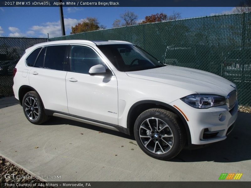 Alpine White / Canberra Beige/Black 2017 BMW X5 xDrive35i