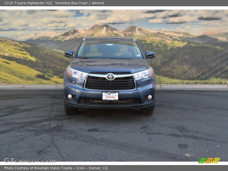 Shoreline Blue Pearl / Almond 2016 Toyota Highlander XLE