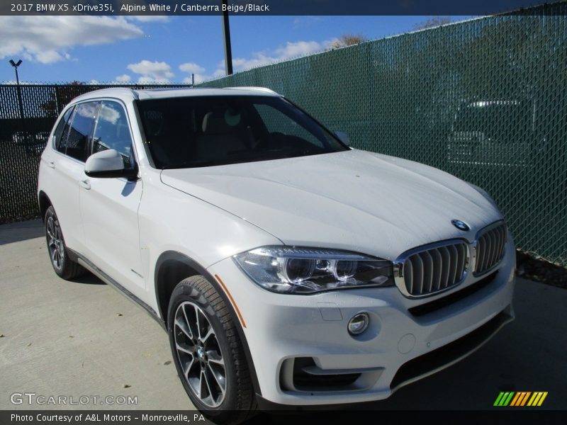 Alpine White / Canberra Beige/Black 2017 BMW X5 xDrive35i