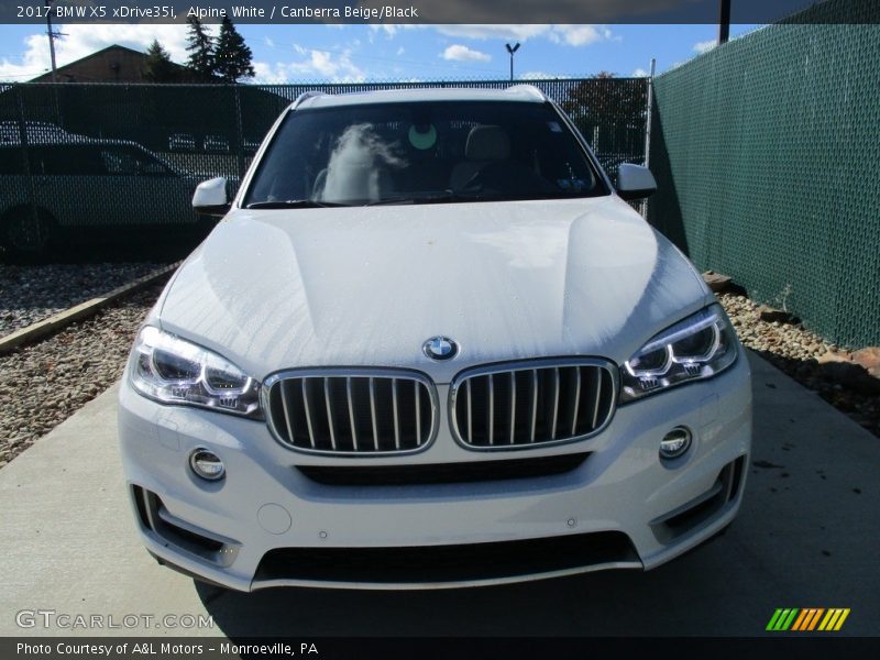 Alpine White / Canberra Beige/Black 2017 BMW X5 xDrive35i
