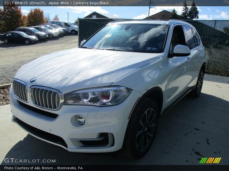 Alpine White / Canberra Beige/Black 2017 BMW X5 xDrive35i
