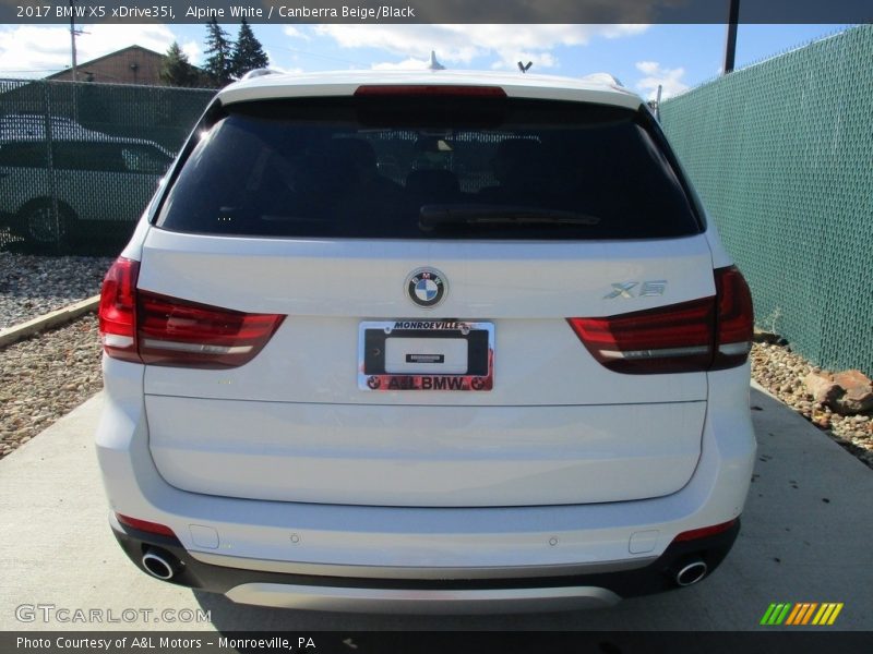 Alpine White / Canberra Beige/Black 2017 BMW X5 xDrive35i