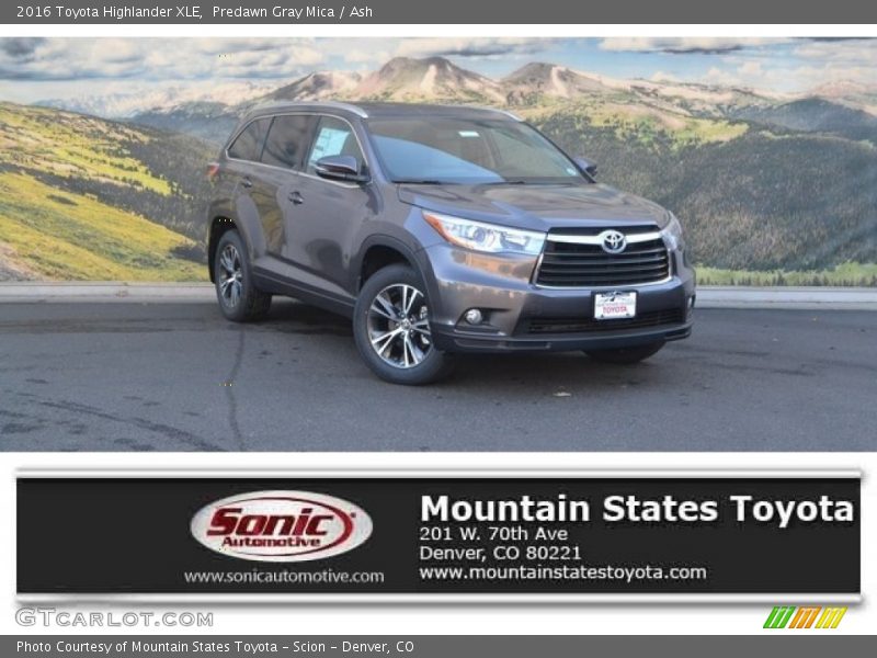 Predawn Gray Mica / Ash 2016 Toyota Highlander XLE