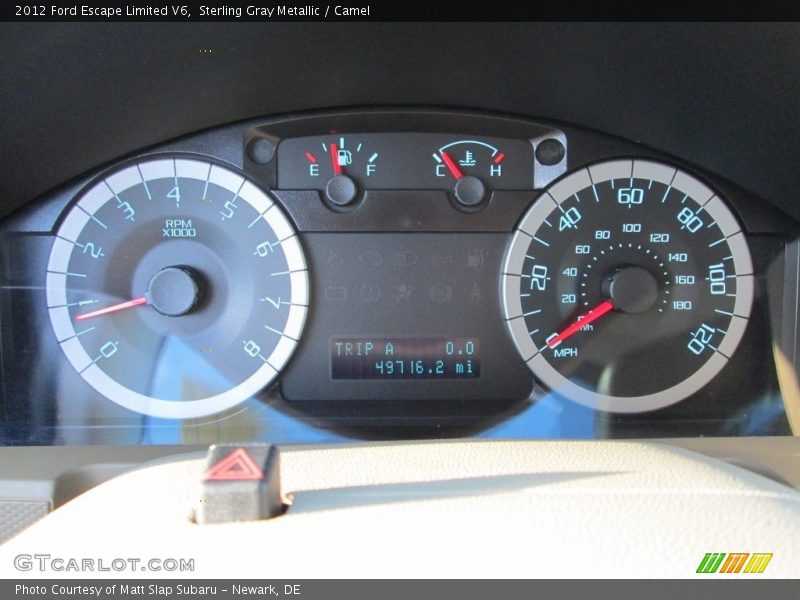 Sterling Gray Metallic / Camel 2012 Ford Escape Limited V6
