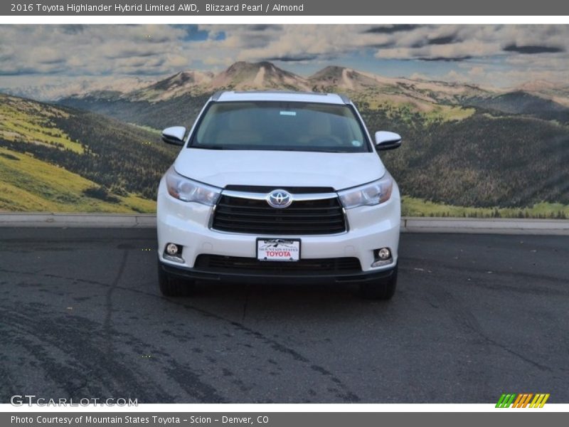Blizzard Pearl / Almond 2016 Toyota Highlander Hybrid Limited AWD