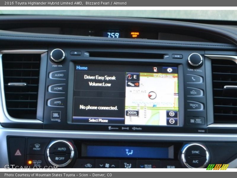 Controls of 2016 Highlander Hybrid Limited AWD