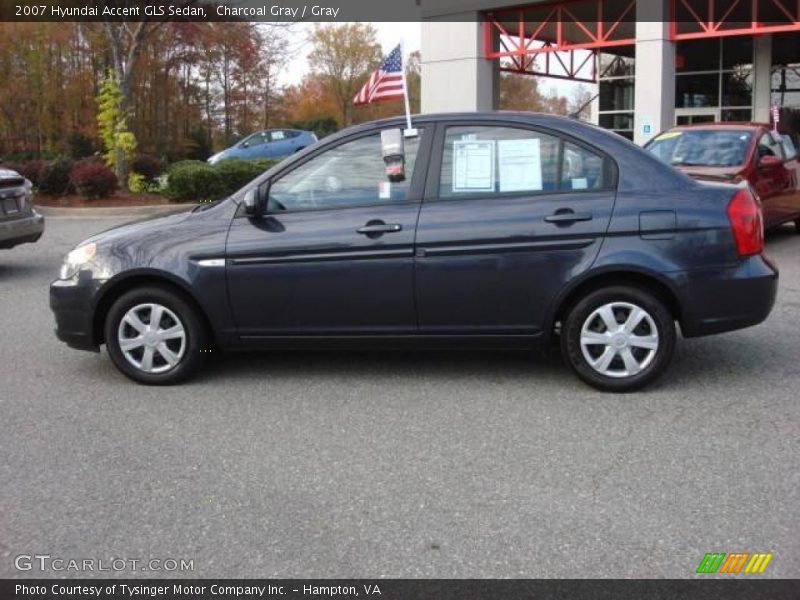 Charcoal Gray / Gray 2007 Hyundai Accent GLS Sedan