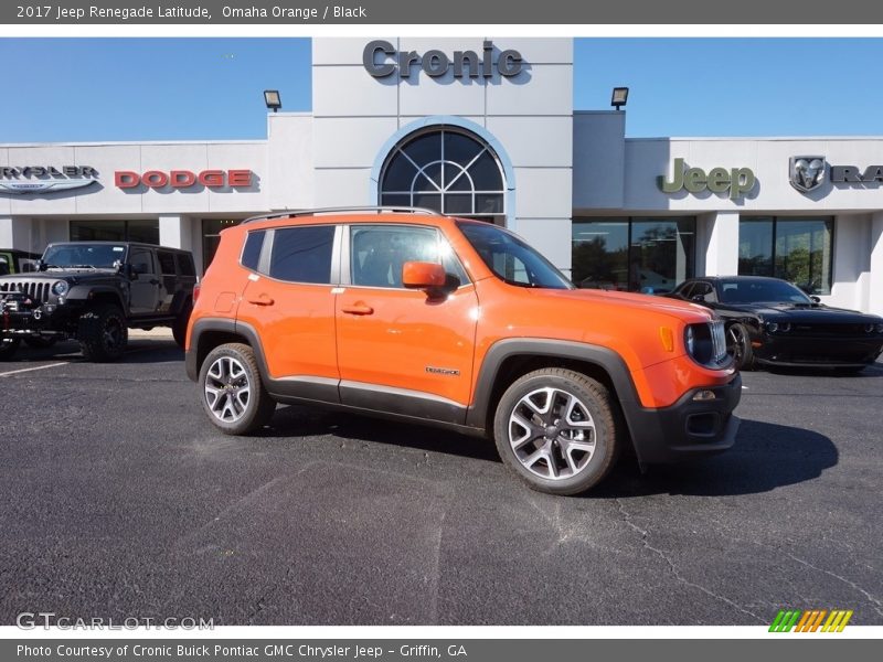 Omaha Orange / Black 2017 Jeep Renegade Latitude