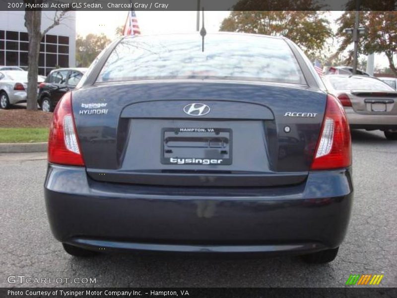 Charcoal Gray / Gray 2007 Hyundai Accent GLS Sedan