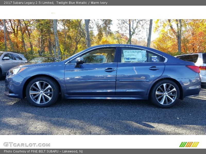 Twilight Blue Metallic / Warm Ivory 2017 Subaru Legacy 2.5i Limited