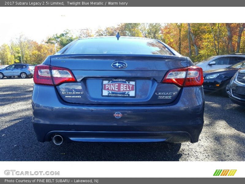 Twilight Blue Metallic / Warm Ivory 2017 Subaru Legacy 2.5i Limited