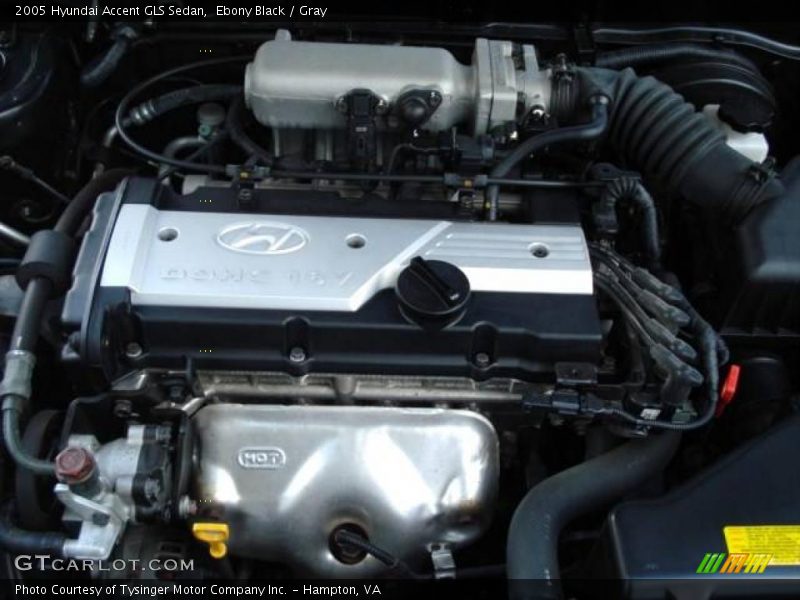 Ebony Black / Gray 2005 Hyundai Accent GLS Sedan