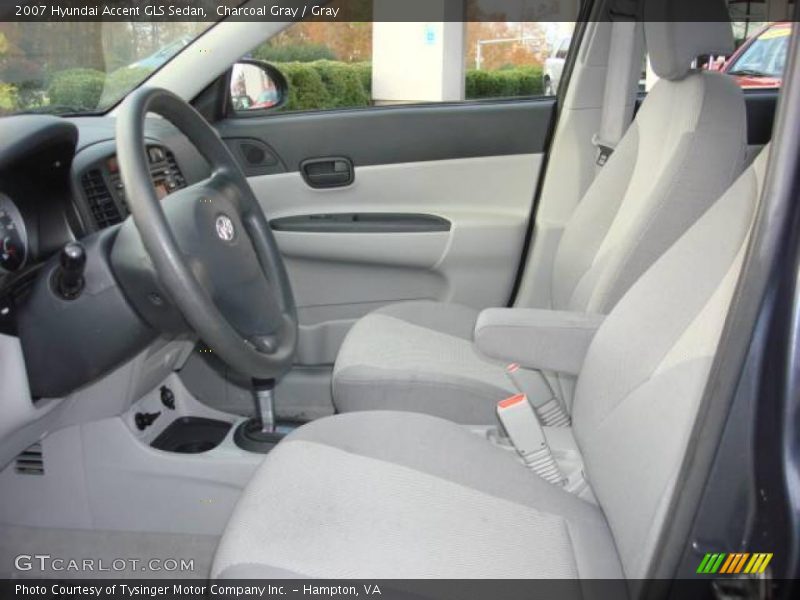 Charcoal Gray / Gray 2007 Hyundai Accent GLS Sedan