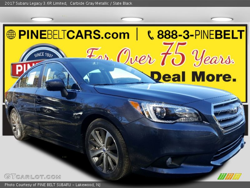 Carbide Gray Metallic / Slate Black 2017 Subaru Legacy 3.6R Limited