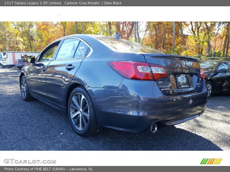 Carbide Gray Metallic / Slate Black 2017 Subaru Legacy 3.6R Limited