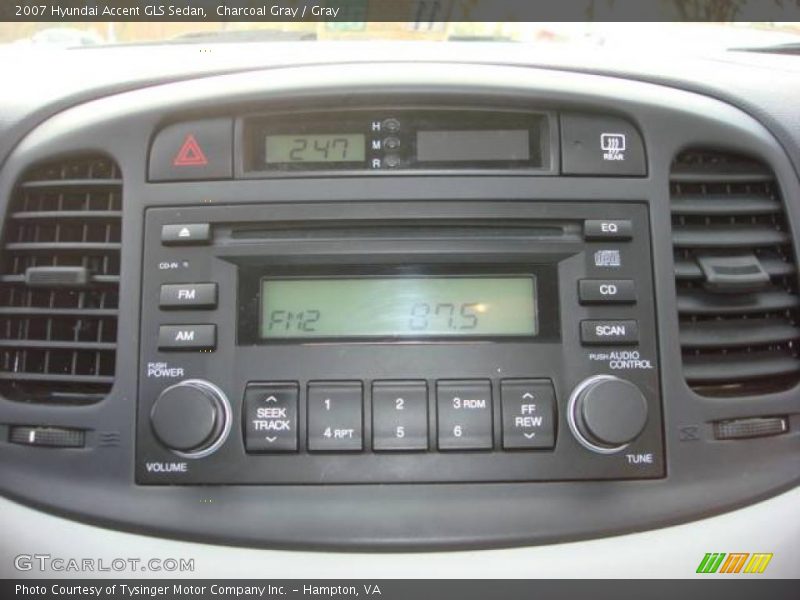 Charcoal Gray / Gray 2007 Hyundai Accent GLS Sedan